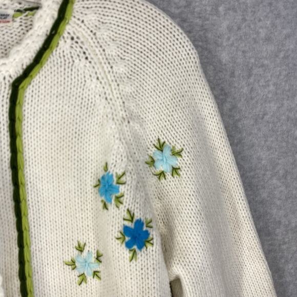 🦋 May Co Womens 38 Medium Embroidered Butterfly Cardigan Cottagecore 🦋 - Picture 10 of 13